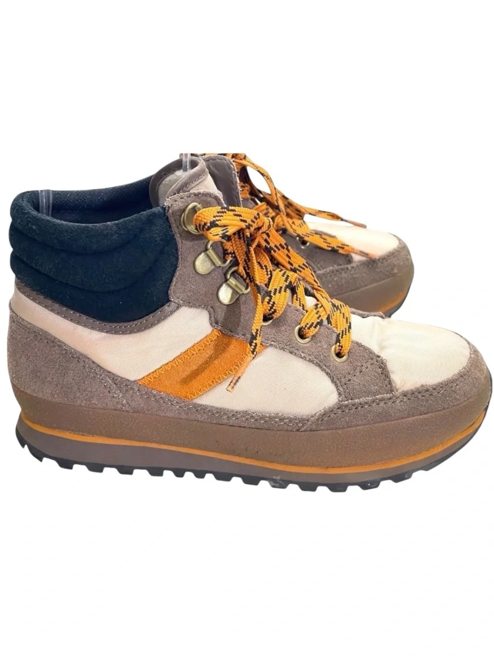 Lands' End Boys Alpine Trekker Hiking Boots Wool Insulated Brown Suede Boys 2M